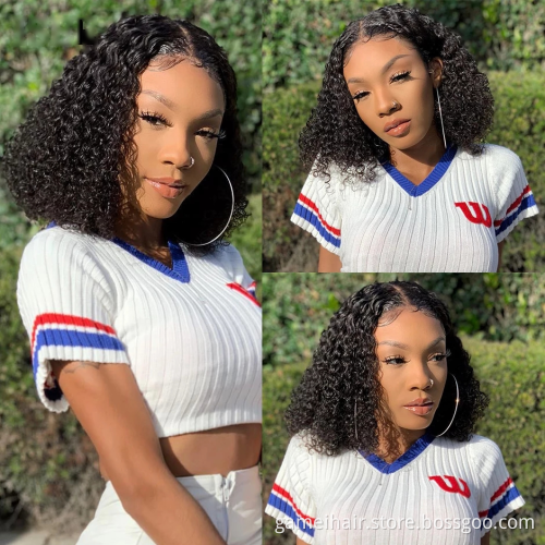 xuchang hair water wave Human Hair Wigs Brazilian Bob  4X4 Lace Closure Wigs Short Bob Lace Front Wigs For Women